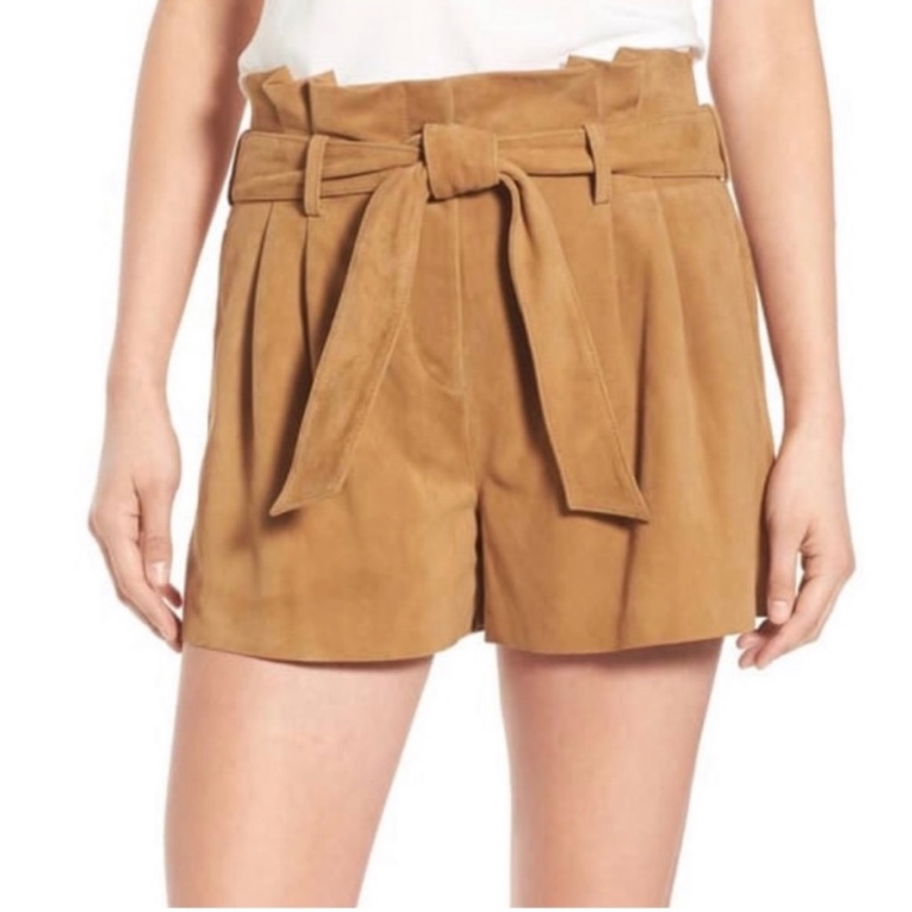 Olivia Palermo + Chelsea28 Belted Suede Shorts